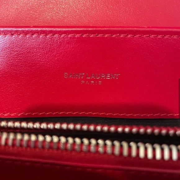 YSL Yves Saint Laurent Medium “LouLou” Bag Red - Picture 9 of 10